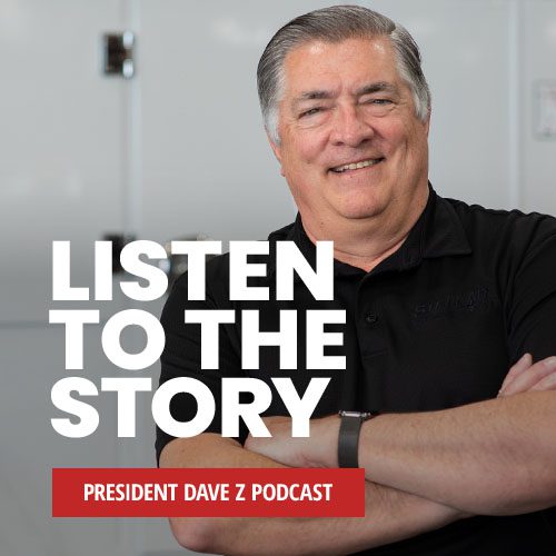 Photo of Stellar President Dave Zrostlik with the text "Listen to the Story" and a button to a podcast