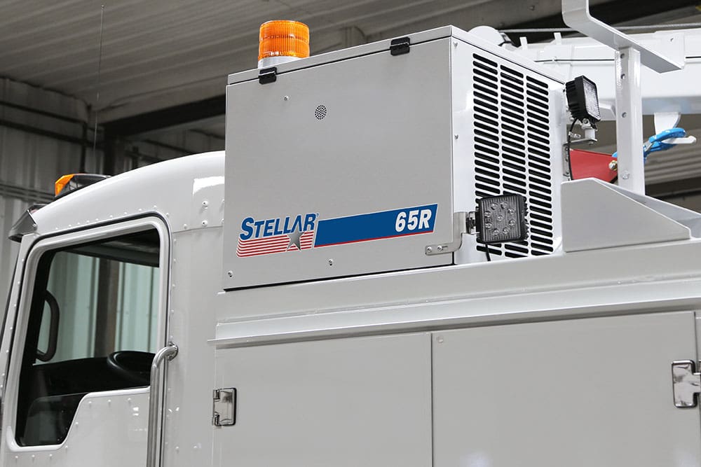 Stellar Rotary Screw Air Compressor on work truck