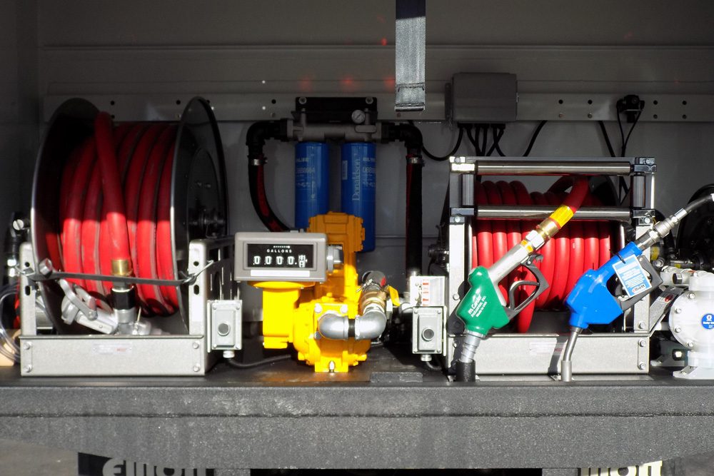Fuel truck interior system view