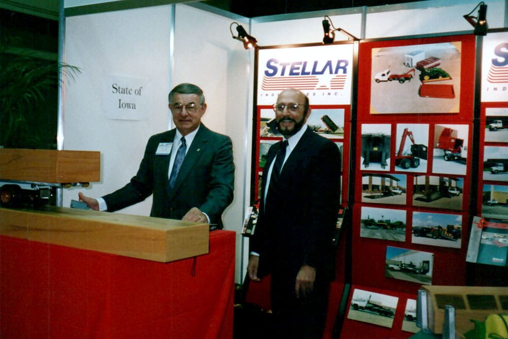 Historic Photo of David Zrostlik at tradeshow booth
